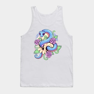 Kawaii Pastel Goth Snake Skull Tank Top